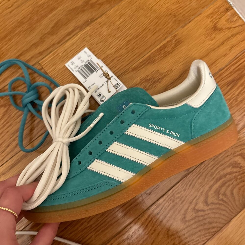 SPORTY & RICH X ADIDAS ORIGINALS: Handball Spezial - Teal Womens 7 Mens 6